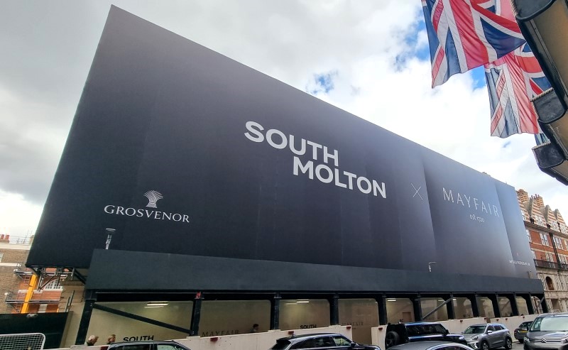 South Molton Triangle facade retention system wrap