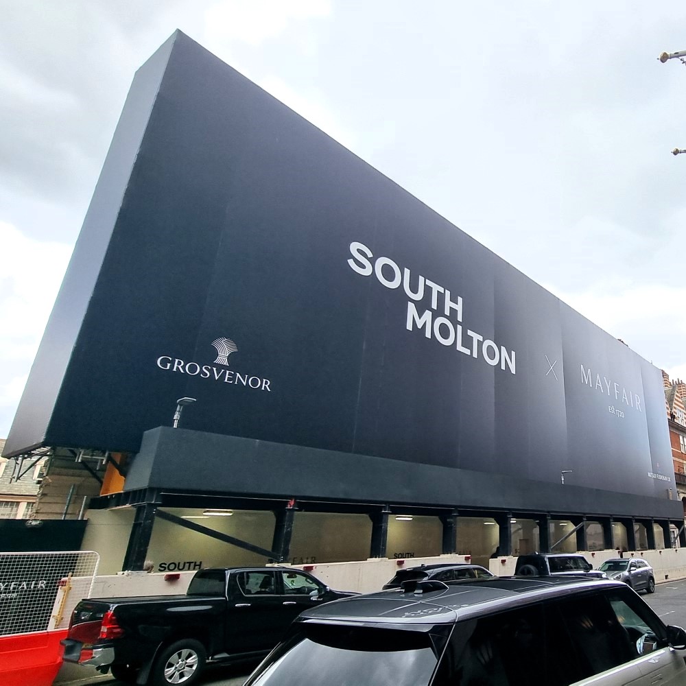 South Molton Triangle facade retention system wrap