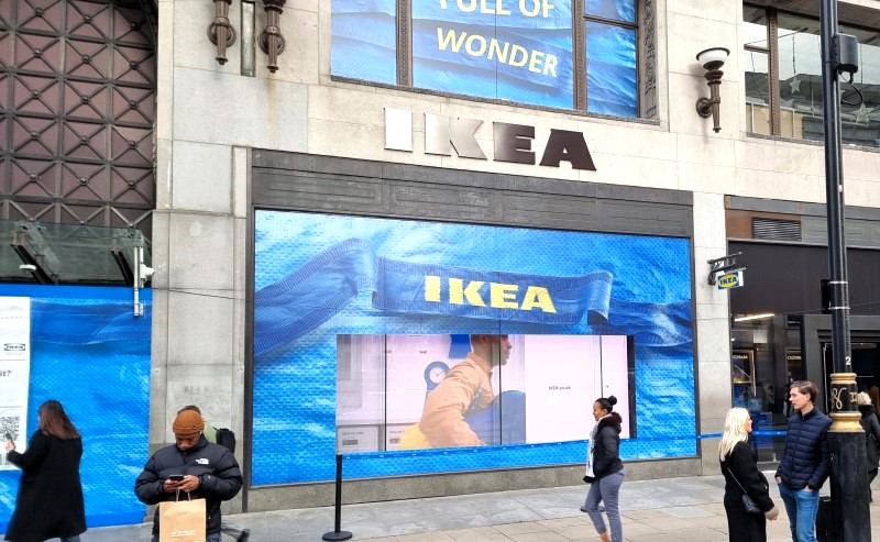 Embrace IKEA pop-up store printed window vinyls