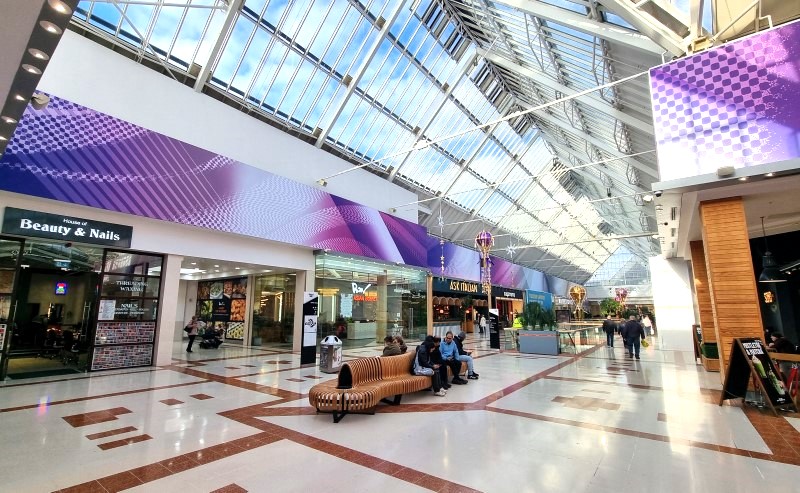 Merry Hill Shopping Centre food court banners